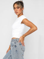 Round Neck Pullover All-Match Short-Sleeved T-Shirt Crop Tops Wholesale Women'S Tops