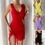 Solid Color Temperament Fashion Slim Sleeveless Dresses Wholesale Womens Clothing N3824060600067