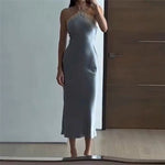 Sexy Hanging Neck One Neck Backless Slimming Dresses Wholesale Dresses