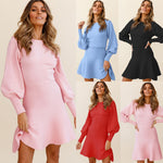 Slimming Knitted Sweater Dress Wholesale Womens Clothing N3824062100038