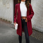 Temperament Solid Color Tweed Cardigan Coat Wholesale Womens Clothing