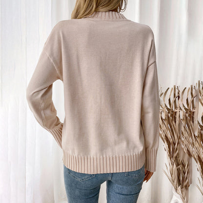 Floral Decor Knit Pullover Crew Neck Sweater Wholesale Womens Clothing N3824091200043