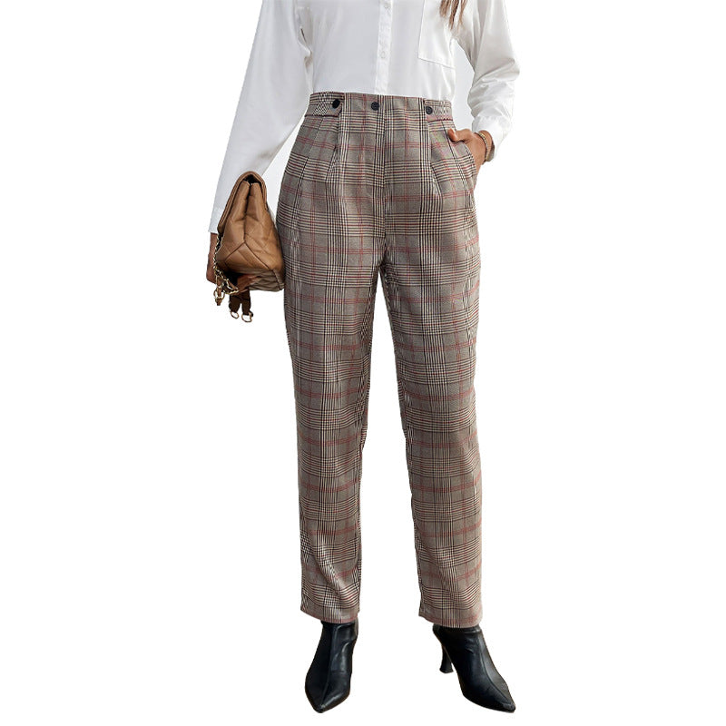 Wholesale Womens Houndstooth Trousers N3824112000023