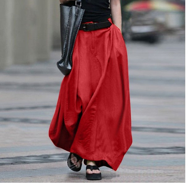 Plus Size Women's High Waist Solid Color Casual Short Skirt Wholesale Womens Clothing N3824070900038