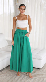 High-Waisted Wide-Leg Trousers With Elastic Waistband Wholesale Womens Clothing N3824040700342