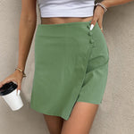 Solid Color High Waisted Culottes Wholesale Womens Clothing N3824022600086