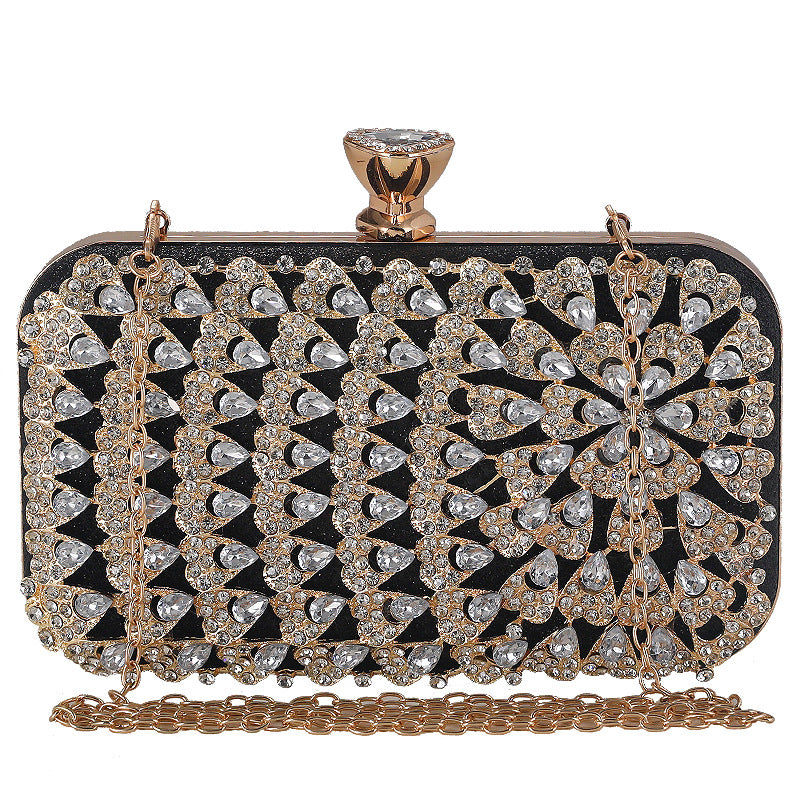 Solid Color Diamonds Evening Party Clutch Bag Wholesale Womens Clothing