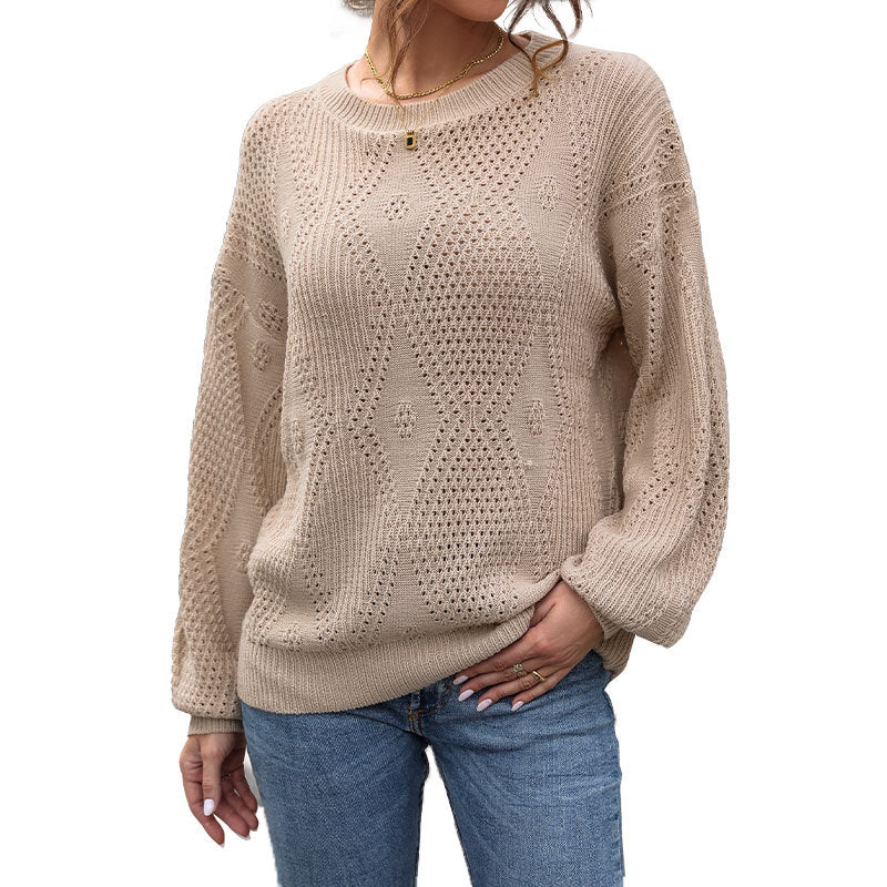 Knitted Twisted Solid Color Sweater Fall Wholesale Womens Clothing N3824082900016