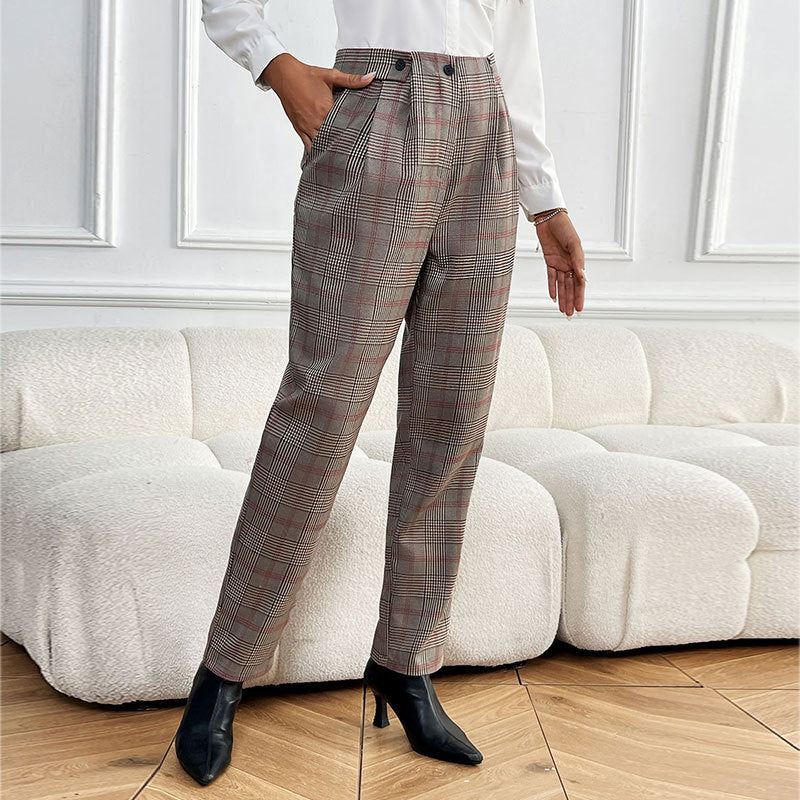 Wholesale Womens Houndstooth Trousers N3824112000023