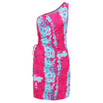 Sexy One Shoulder Slash Neck Tie-Dye Print Dresses Wholesale Womens Clothing N3824052000104