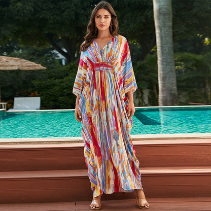 Resort Beach Jacket Loose Robe Swimsuit Cover Up Wholesale Womens Clothing N3824022600103