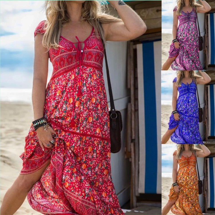 Women's Bohemian Beach Maxi Dresses Wholesale Womens Clothing N3824012300001