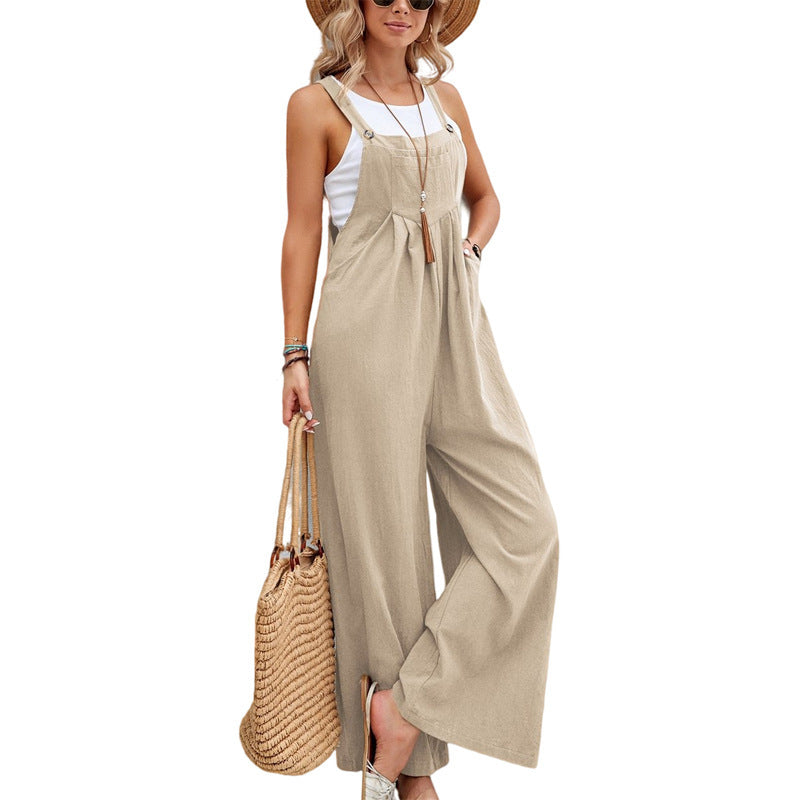 Solid Color Casual Overalls Wholesale Women's Jumpsuits and Rompers N3824070900037