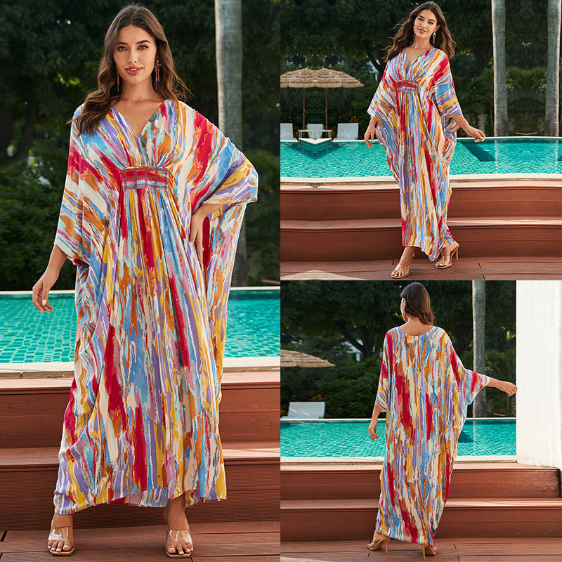 Resort Beach Jacket Loose Robe Swimsuit Cover Up Wholesale Womens Clothing N3824022600103