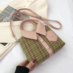Contrast Color Plaid Handbag Wholesale Women's Shoulder Crossbody Bag N3823112800024