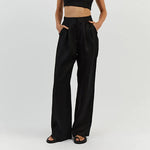 Casual High Waisted Floor Dragging Wide Leg Pants Wholesale Womens Clothing