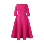 Fashion Solid Color Long Sleeve High Waist A-Line Dress Wholesale Dresses