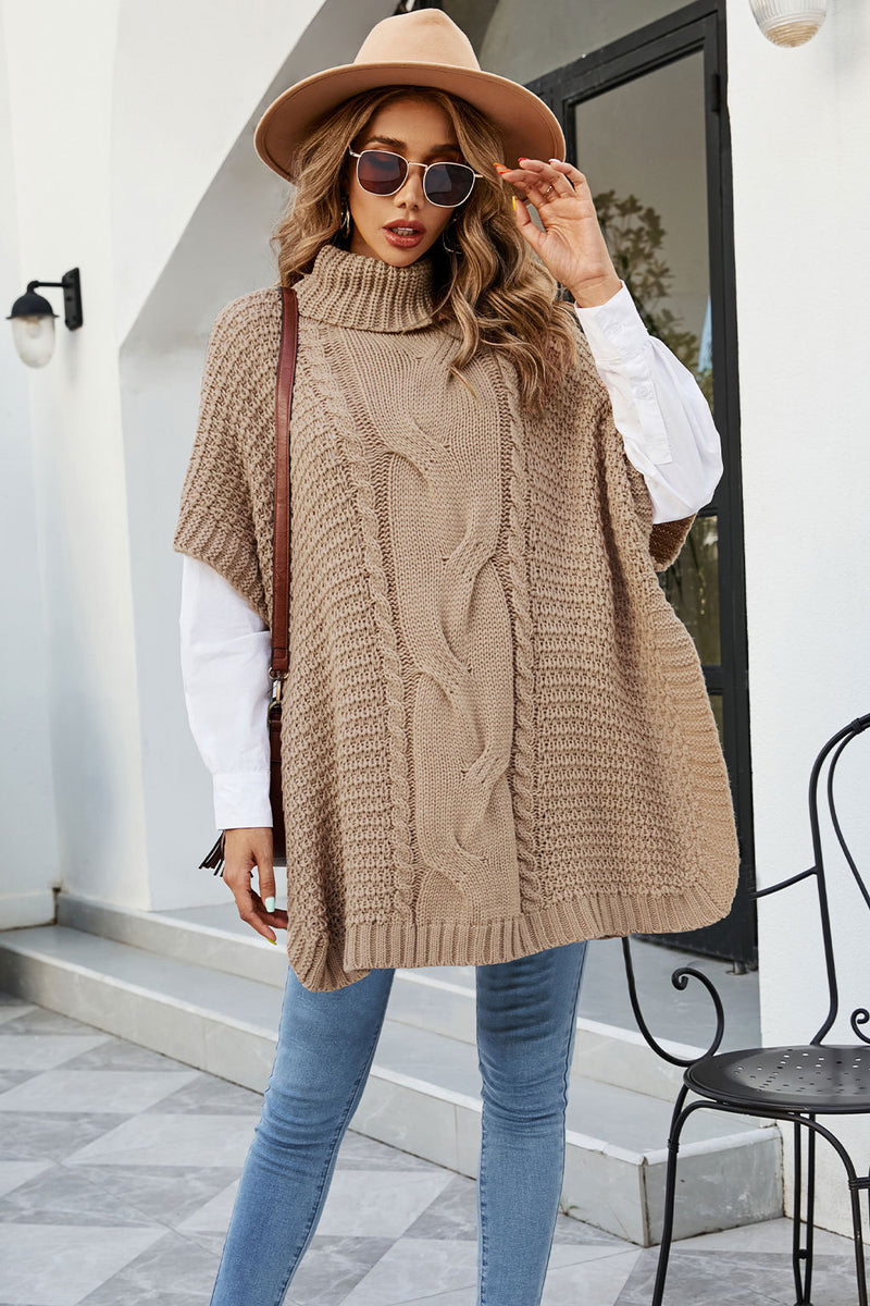 Fashion Solid Color High Neck Knit Twist Sweater Wholesale Womens Tops
