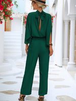 Split Sleeve Stand Collar Jumpsuit Wholesale Womens Clothing N3824050700092
