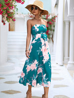Off-Shoulder Printed Slim Fit Elegant A-Line Dress Wholesale Dresses