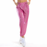 Casual Hanging Dye Shiny Breathable Elastic Waist Hip-Hop Pants Wholesale Womens Clothing