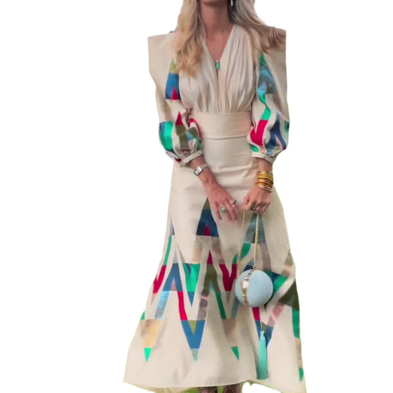 Stylish Design Printed Commuter Dress Wholesale Womens Clothing N3823122100009
