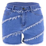 Summer Tassel Denim Shorts Versatile Casual Wholesale Womens Clothing N3823090500056