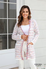 Stylish Colorful Striped Fringed Cardigan Knit Jacket Wholesale Womens Clothing