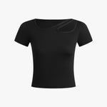 Slim Short Section Short-Sleeved Hollow T-Shirt Wholesale Womens Tops