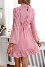 Commuting Solid Color Half Turtleneck Long-Sleeved Dress Wholesale Dresses
