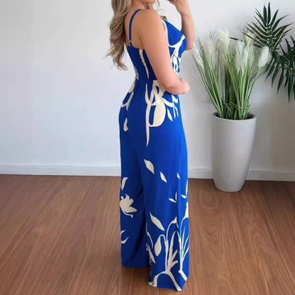 Summer Printed Sling Jumpsuit Wholesale Womens Clothing N3824052000041