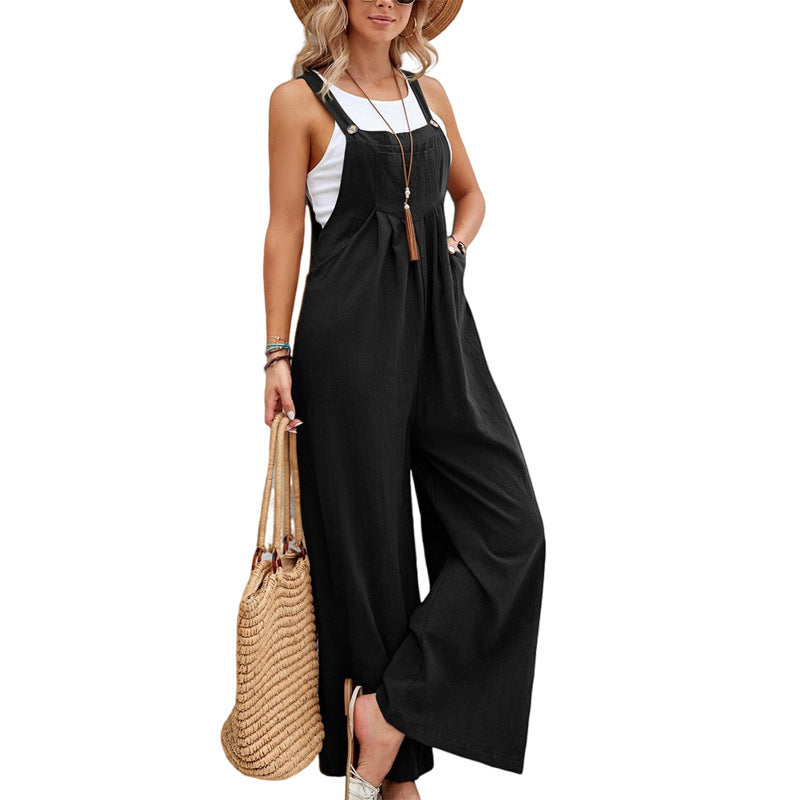 Solid Color Casual Overalls Wholesale Women's Jumpsuits and Rompers N3824070900037