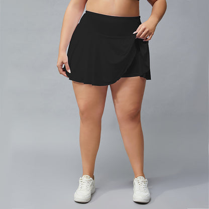 Wholesale Plus Size Womens Clothing Anti-Light Breathable Sports Shorts Pleated Skirt