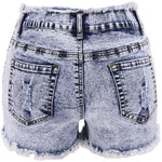 High Waist Ripped Tassel Denim Shorts Wholesale Womens Clothing N3823090500041
