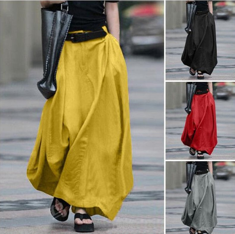 Plus Size Women's High Waist Solid Color Casual Short Skirt Wholesale Womens Clothing N3824070900038