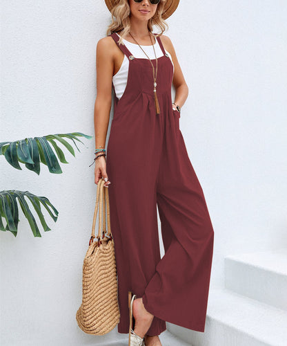 Solid Color Casual Overalls Wholesale Women's Jumpsuits and Rompers N3824070900037