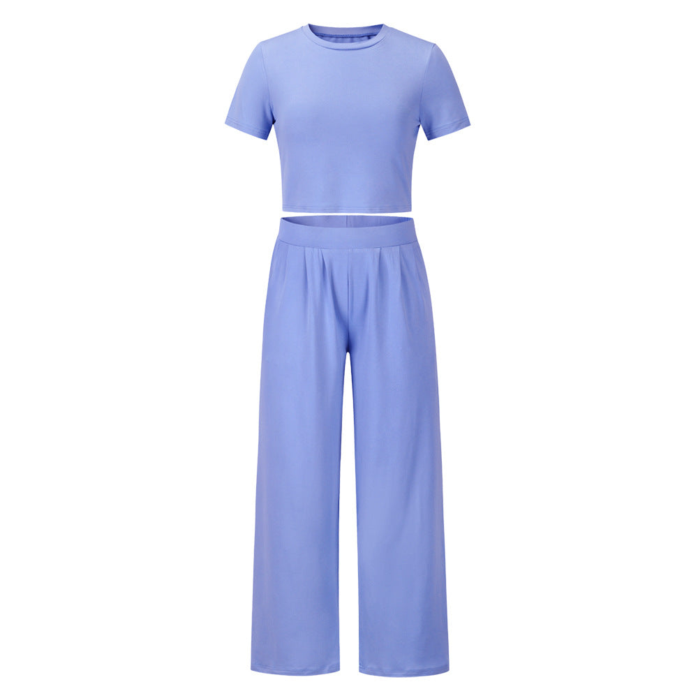 Short-Sleeved T-Shirts & Trousers Two-Piece Set Wholesale Womens Clothing N3824062100039