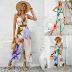Floral Sling Sleeveless Jumpsuit Wholesale Womens Clothing N3824050700062