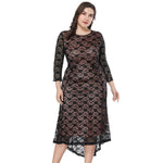 Wholesale Plus Size Clothing Short Front And Long Back High Waisted Lace Dresses