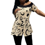 Women's Off-Shoulder Slit Short-Sleeved Top Pants Two-Piece Set Wholesale Womens Clothing N3824012500114