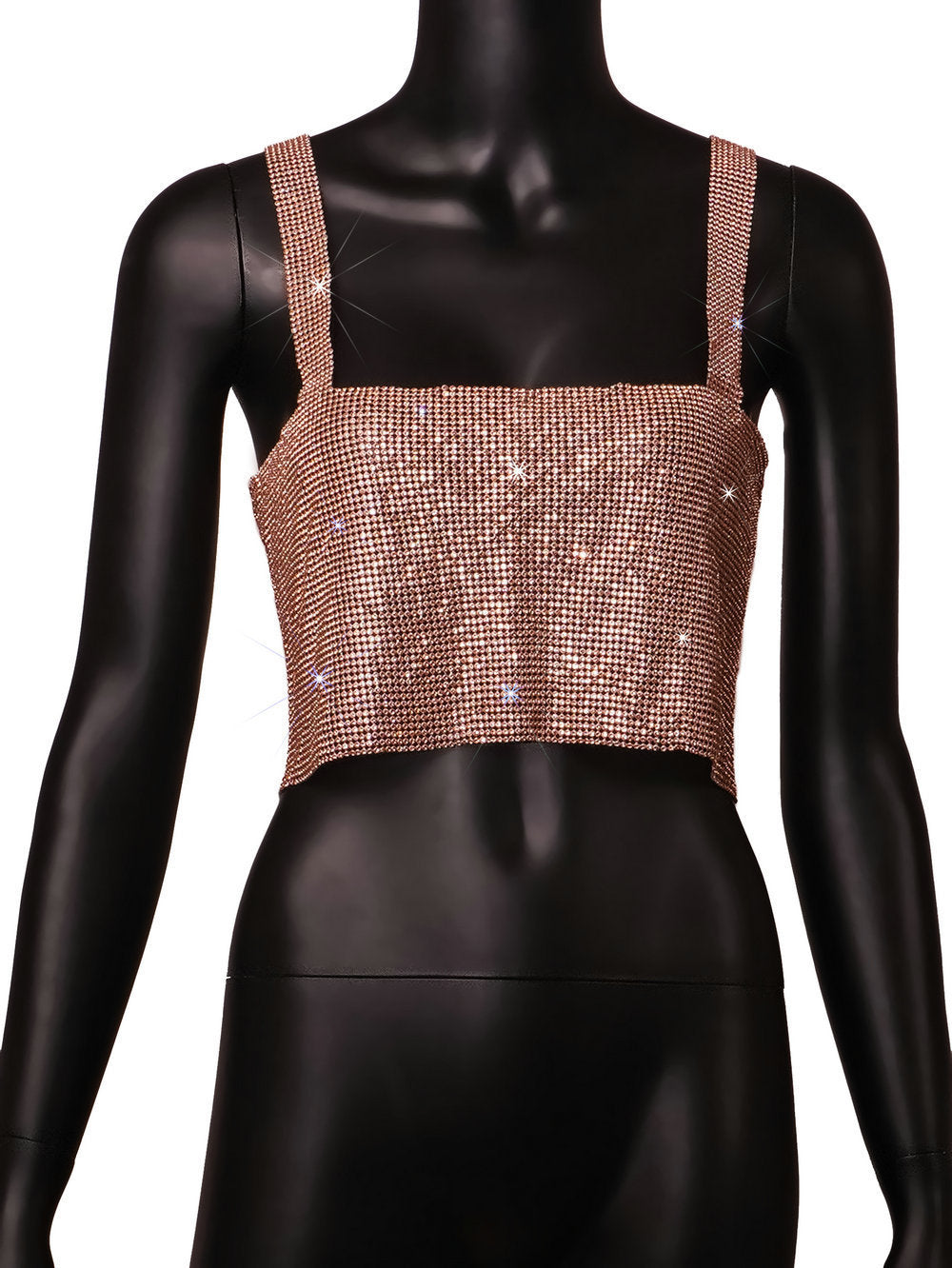 Nightclub Metallic Pieces With Diamonds Lacing Chain Suspenders Bralette Sequin Tops Wholesale Womens Tops