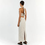 Halter Neck Crop Tops High Waist Skirt Niche Simple Suit Wholesale Womens Clothing