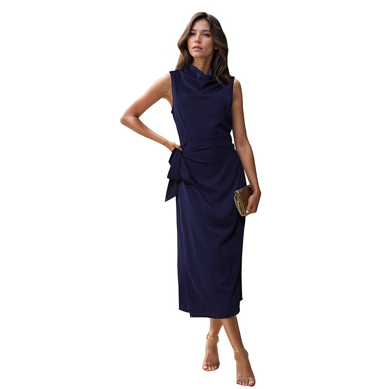Swing Neck Sleeveless Solid Color Maxi Dresses Wholesale Womens Clothing N3824050700013