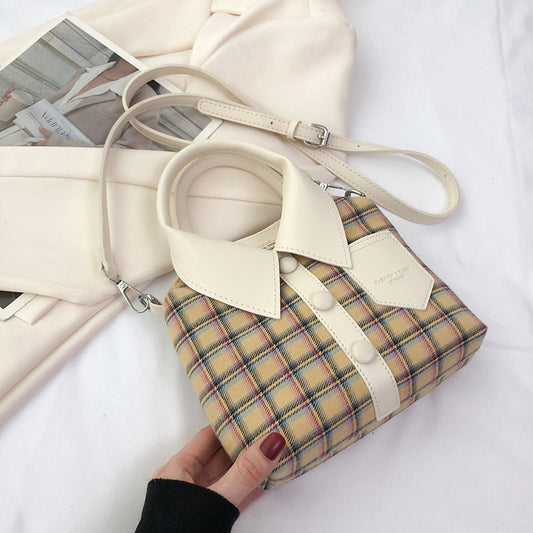 Contrast Color Plaid Handbag Wholesale Women's Shoulder Crossbody Bag N3823112800024