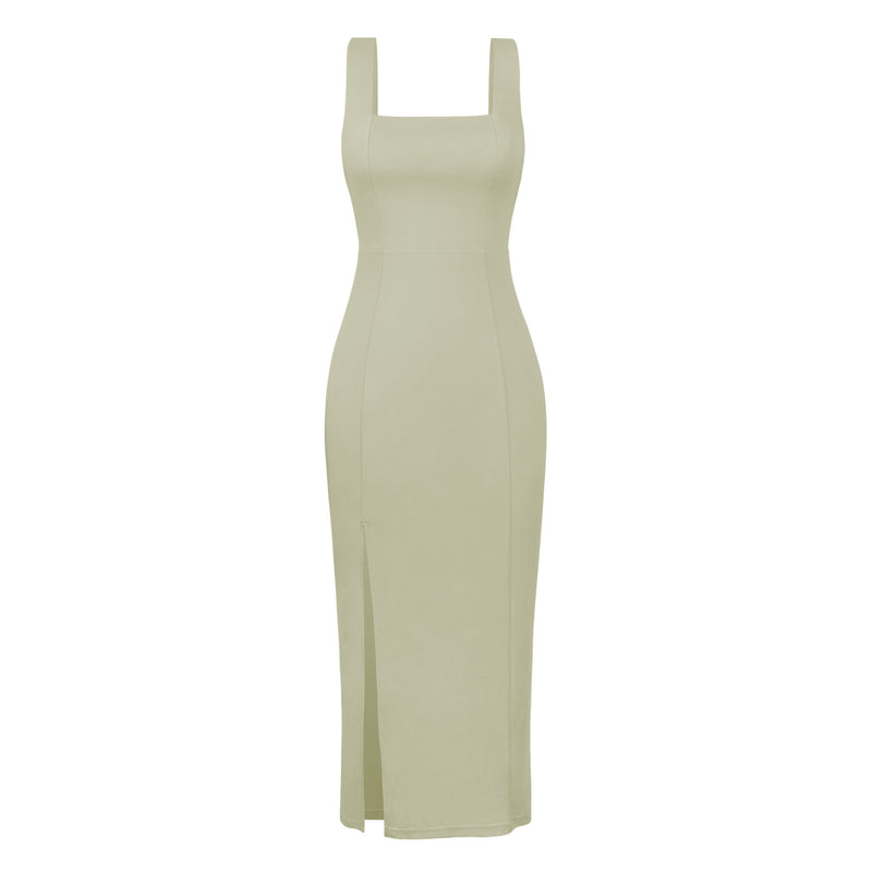 Simple Sling Slit Temperament Elegant Dress Wholesale Dresses N4623050400032