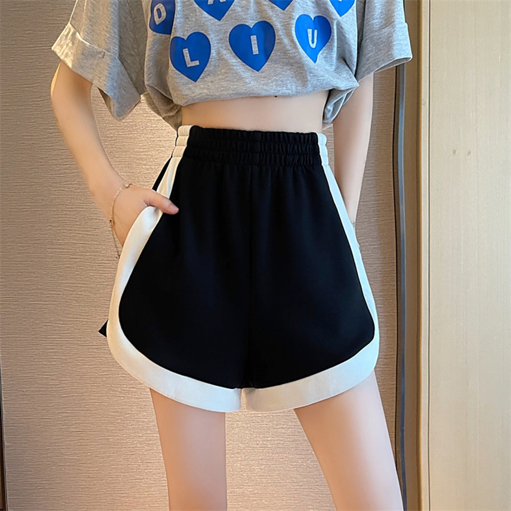 High-Waisted Loose And Thin A-Line Wide Leg Sports Shorts Wholesale Womens Clothing