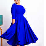 Long Sleeve Dresses Pocket Large Hem Evening Gown Wholesale Womens Clothing N3823111600053