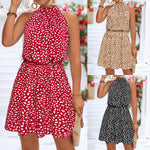 Strapless Halter Neck Strappy Heart Print Dresses Wholesale Womens Clothing N3824050700094