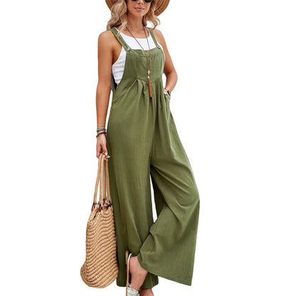 Solid Color Casual Overalls Wholesale Women's Jumpsuits and Rompers N3824070900037