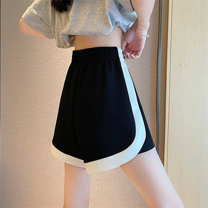 High-Waisted Loose And Thin A-Line Wide Leg Sports Shorts Wholesale Womens Clothing